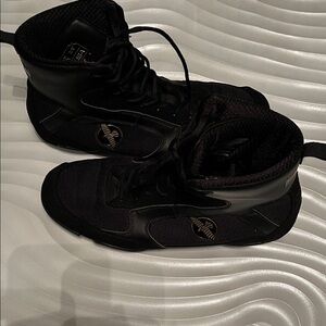 Black Athletic High-Top Shoes